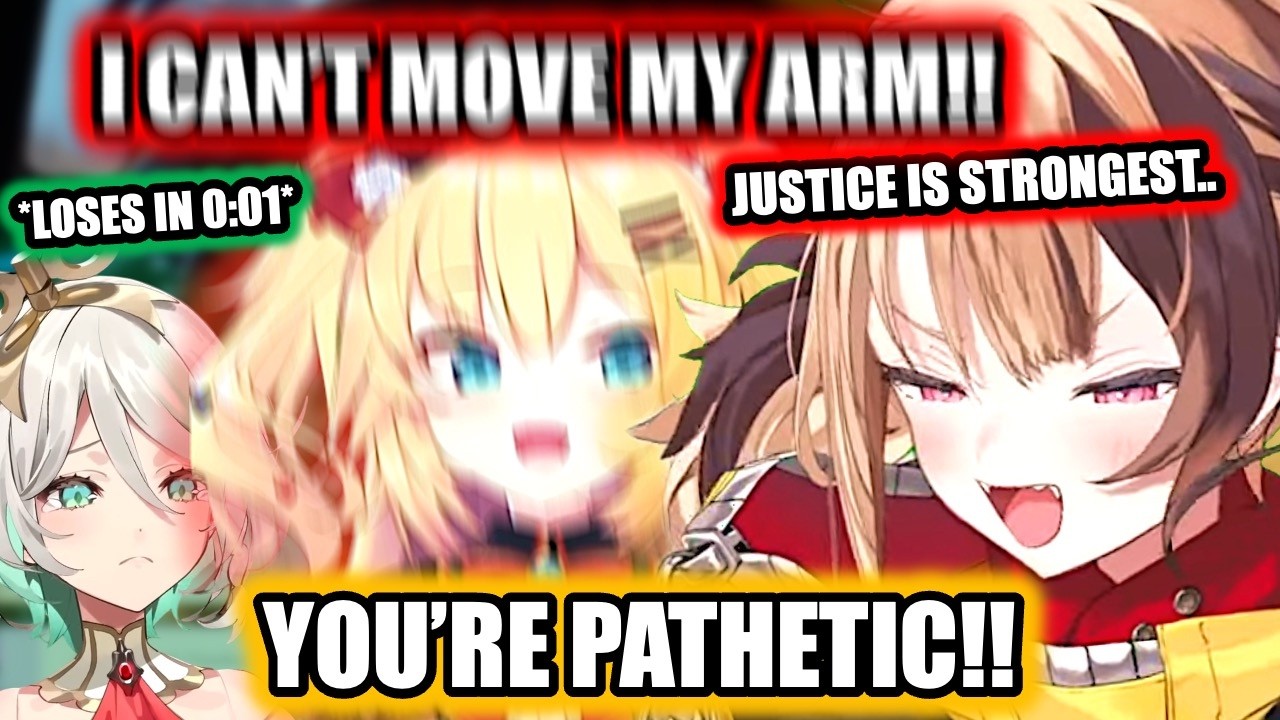 【𝗦𝘂𝗯𝗯𝗲𝗱】Gigi nearly breaks Haachama's arm in arm-wrestling and made her recognize Justice's strength