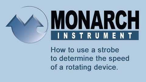 How to use a Strobe and Laser Tachometer for speed measurement