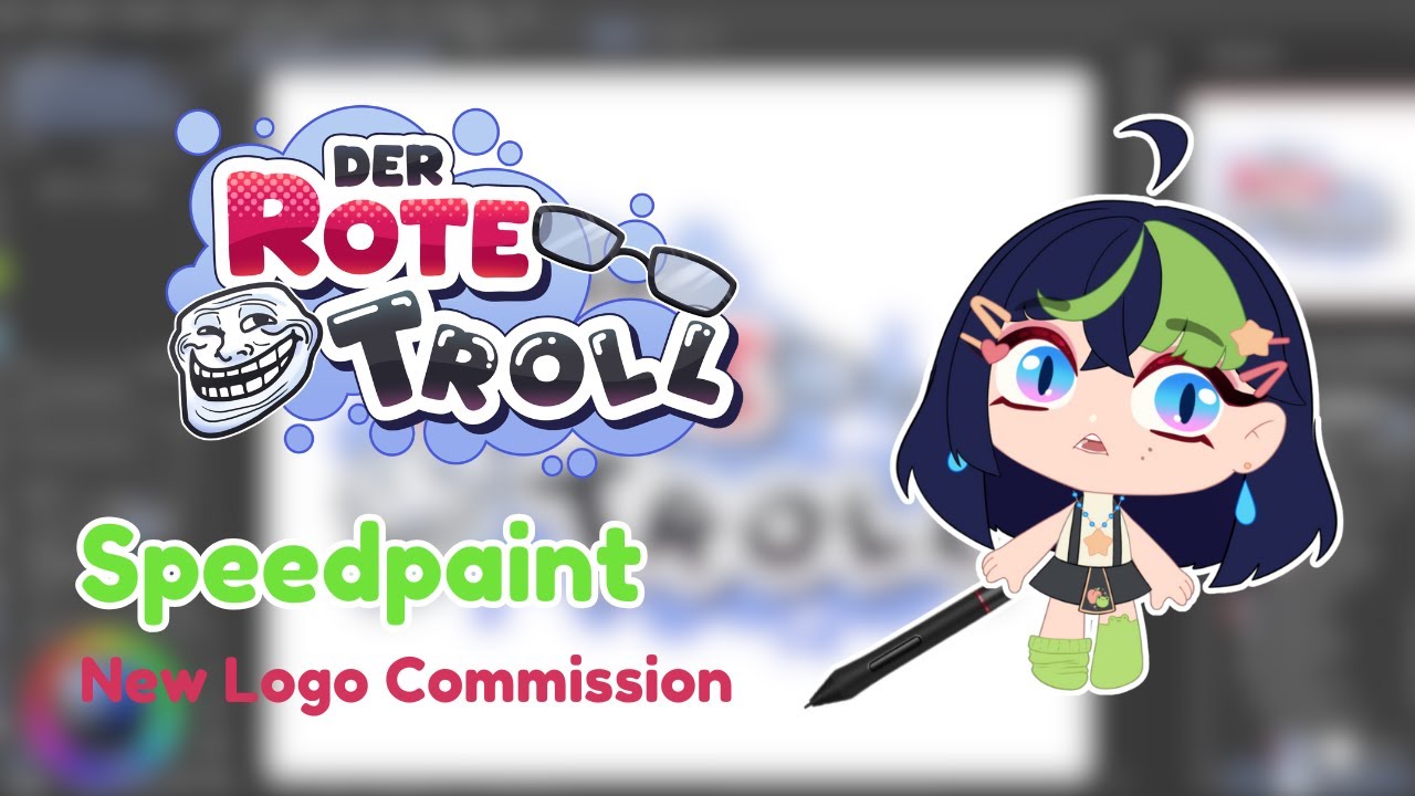 【Timelapse】Troll Logo Design