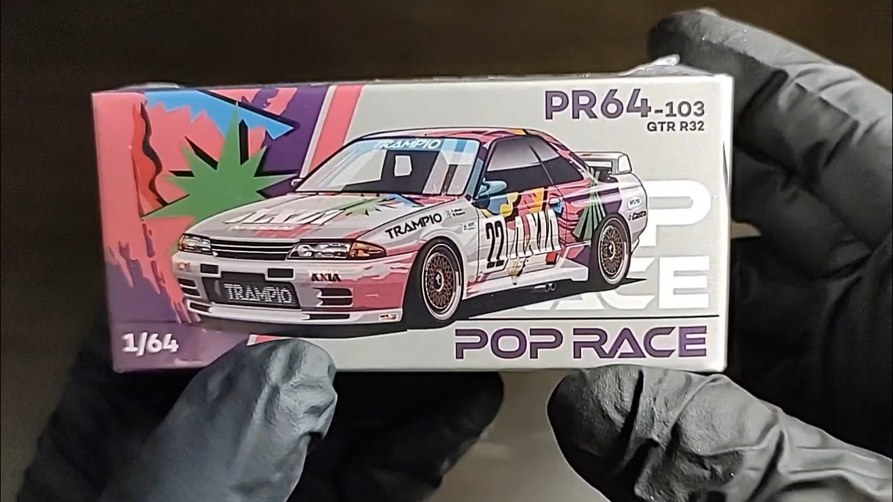 POP RACE 1/64 diecast - Nissan skyline GTR R32 - bonus in-store