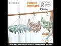 Windproof 32 peg swivel folding laundry drying rack clip clothes hanger clothespin