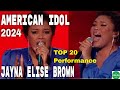 American idol 2024 top 20  jayna elise brown renditions my all a song  by mariah carey
