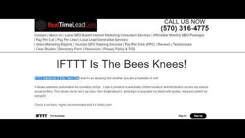 IFTTT Marketing Automation