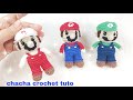 Tuto portecls mario et luigi amigurumi au crochet partie 1