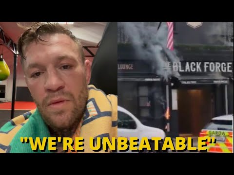 Conor McGregor reacts to attackers setting fire to his pub in Ireland