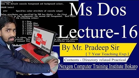 Ms dos(operating system ) | Find, color, edit command in hindi & Urdu tutorial | Ms dos Lacture -16