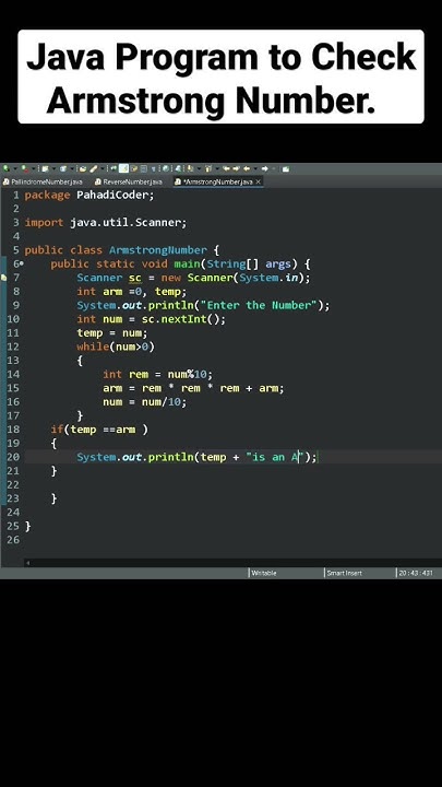 how to check armstrong number in java | Pahadi Coder - YouTube