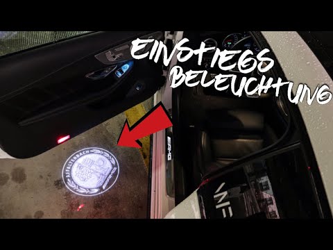 LED Einstiegsbeleuchtung am C63 nachrüsten  Tür Projektoren für Mercedes /  Audi / BMW 