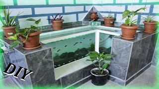 HOW TO BUILD A FISH TANK FROM CEMENT AT HOME/DIY AQUARIUM/تصميم حوض سمك رائع من الاسمنت by Mc Stor 680 views 9 months ago 17 minutes