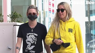 Kristen Stewart and fiancée Dylan Meyer go shopping together in West Hollywood, CA