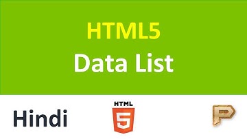 Html5 Datalist | Predefined Suggestion List-Hindi