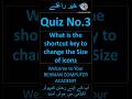 What’s the Shortcut Key to Change Icon Size on Desktop? 💻 | Tech Quiz #Shorts