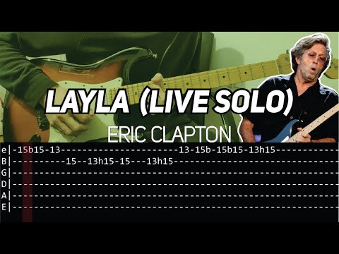 Eric Clapton - Layla solo Live at MSG (Guitar lesson with TAB)