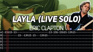 Eric Clapton - Layla solo Live at MSG (Guitar lesson with TAB)