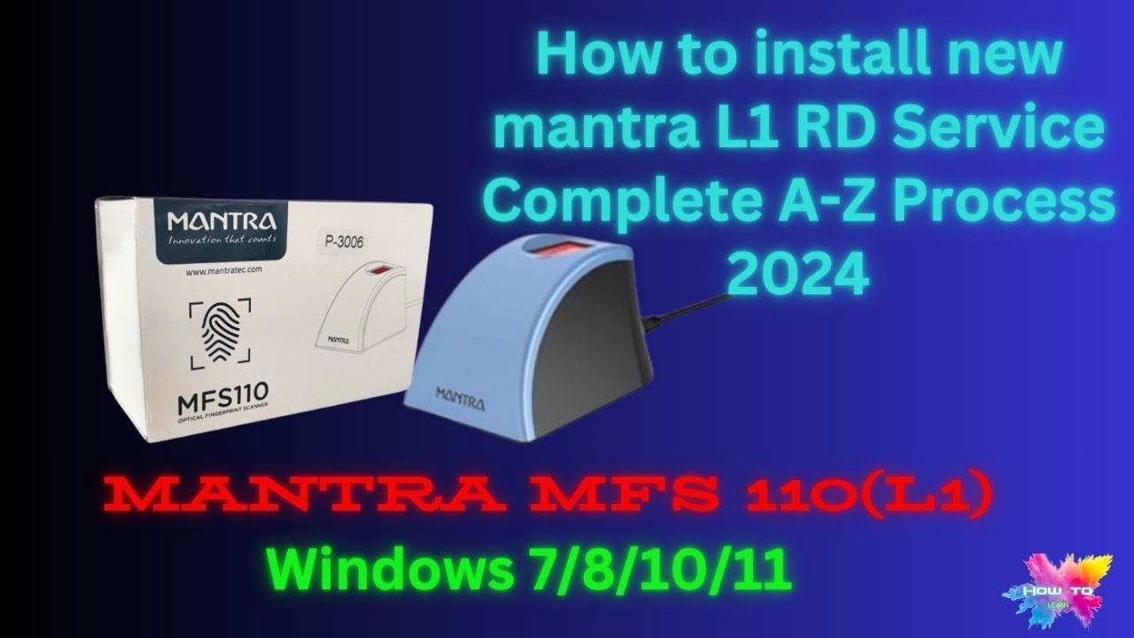 Mantra L1 RD Service Installation Process | Mantra L1 RD Service kaise ...