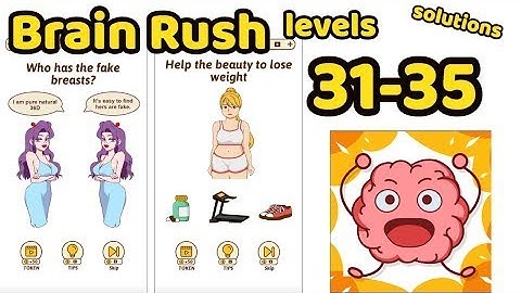Brain Rush Game All levels 31-35 Game Review Complete Gameplay Walkthrough (iOS-Android)