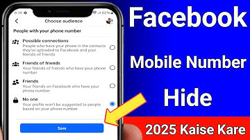 Facebook mobile number hide kaise kare 2025 | facebook par number kaise chhupaye
