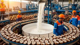 Inside a Modern Coconut Factory | From Raw Coconuts to Coconut Milk | How It’s Made