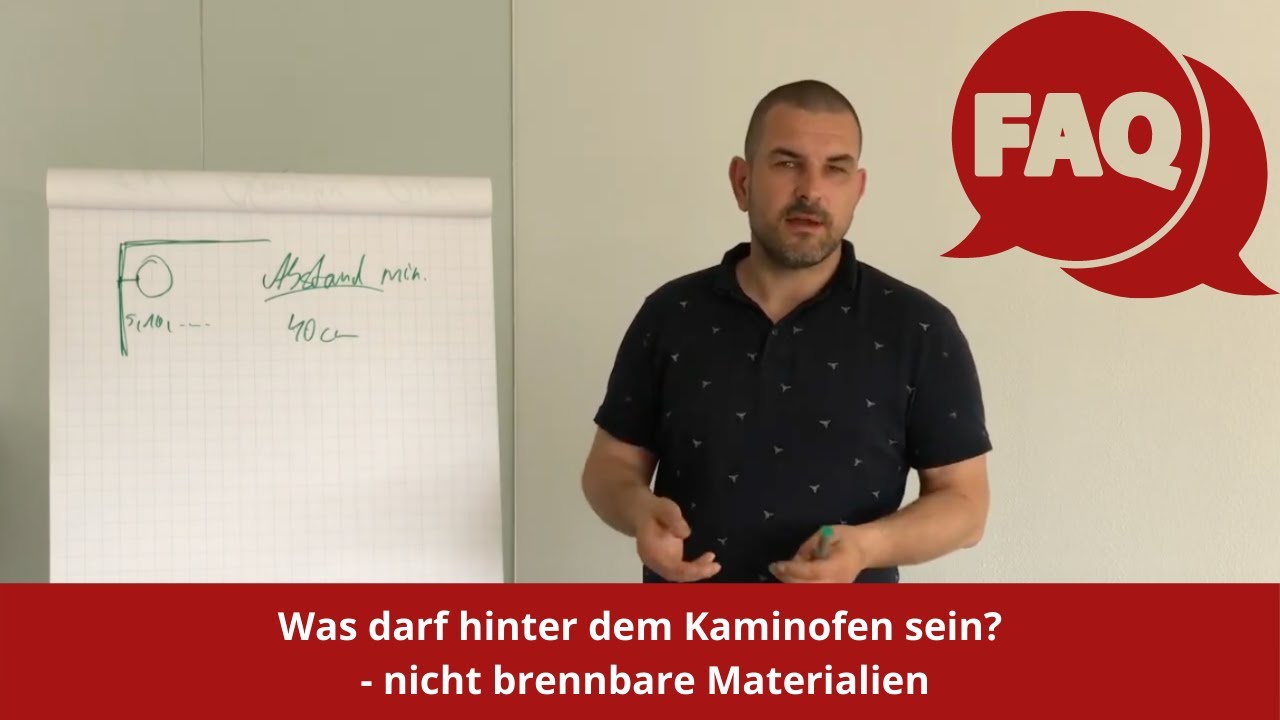 Was darf hinter dem Kaminofen sein? Abstände zur Wand.