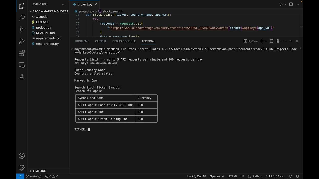 how-to-get-stock-market-data-with-python-and-alpha-vantage-api-youtube