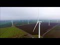Nordex, Enercon, An Bonus, Vestas, Ge Energy and Enron wind turbines from the air