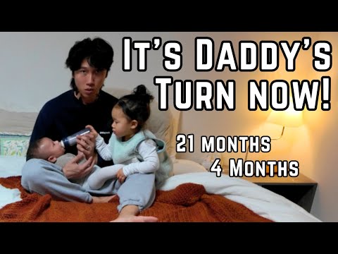 Korean Daddy's Solo Mission: All Day Alone with Two Kids Under Two