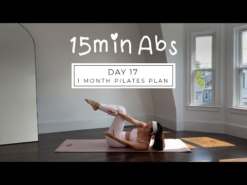 DAY 17 1 MONTH PILATES PLAN 15MIN Toned Abs Waist Madeleineabeid 