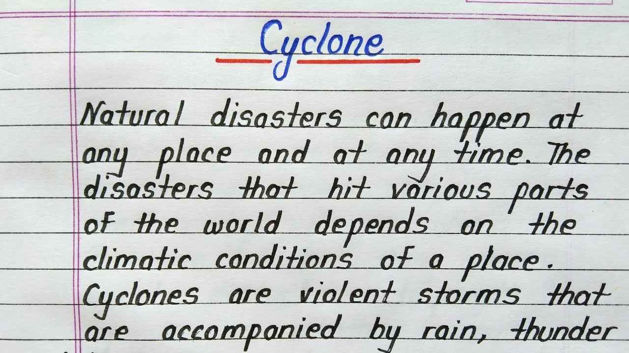 cyclone essay in english 250 words