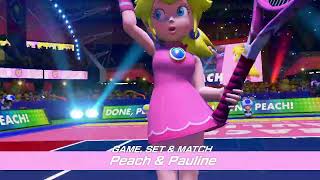 Mario Tennis Aces Peach Pauline vs Daisy and Fire Piranha Plant