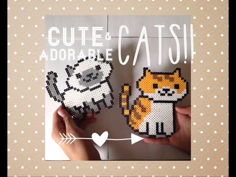 2 in 1 Perler Bead Cat Tutorial//Cute Sitting and Standing Cats!! 