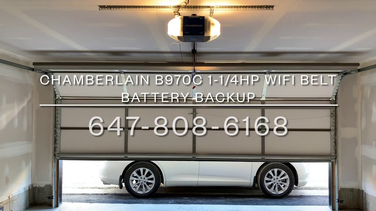 Chamberlain B970C 1 ¼ HP Wifi Belt Drive Garage Door Opener with