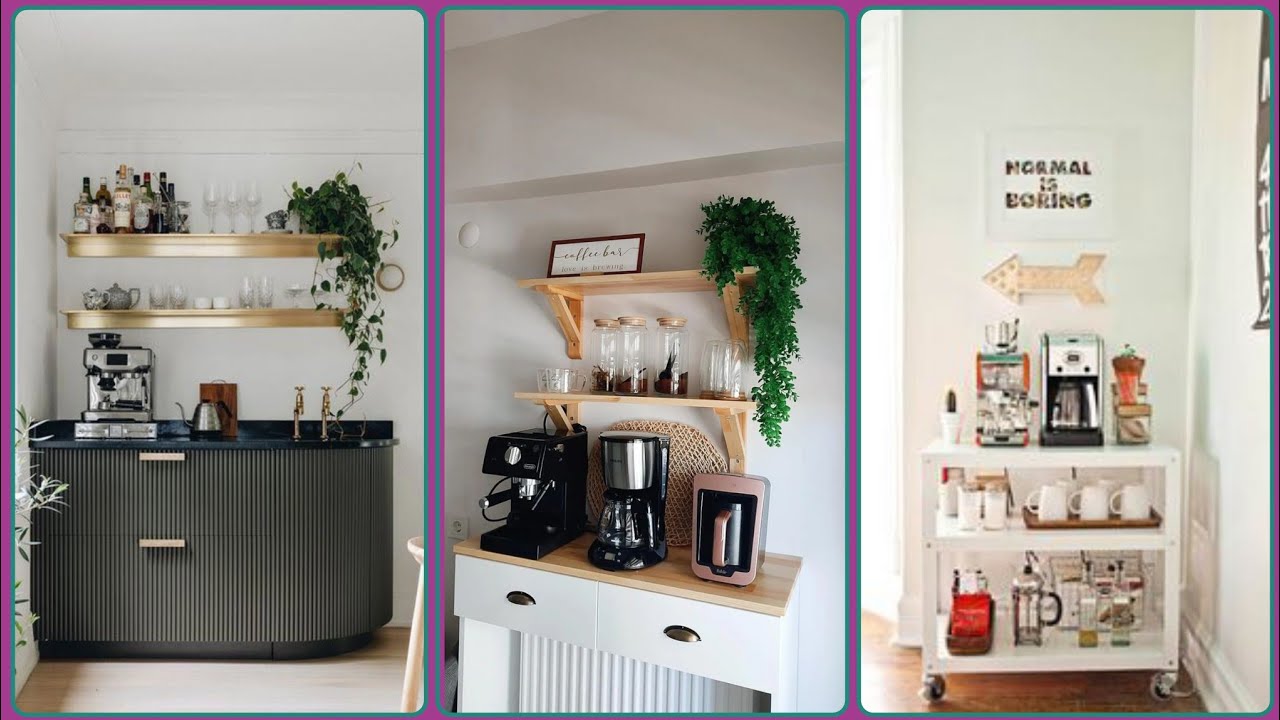 Most Amazing And Mind Blowing Coffee Bar Ideas _ Home Decor - YouTube