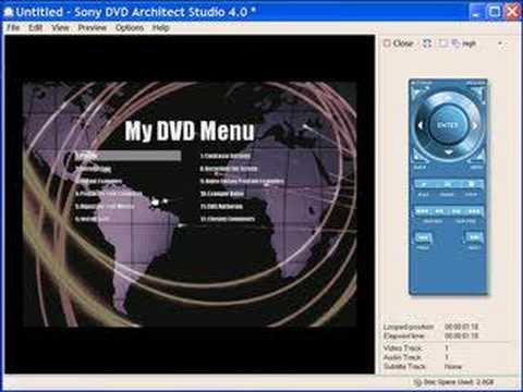 DVD Architect - creating DVD Menus - YouTube