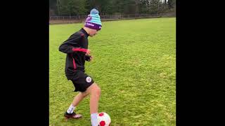 11 year old soccer player training.  IMG 2357