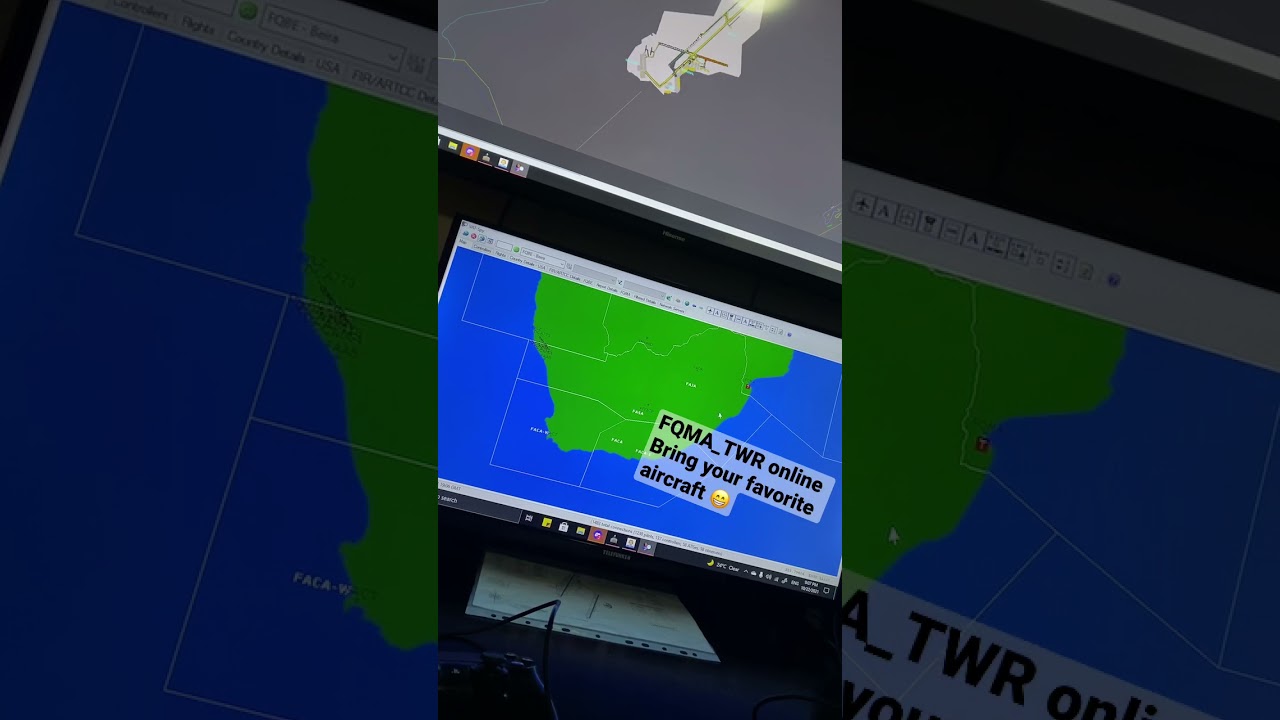 Maputo Tower (FQMA_TWR) online on VATSIM. Come fly