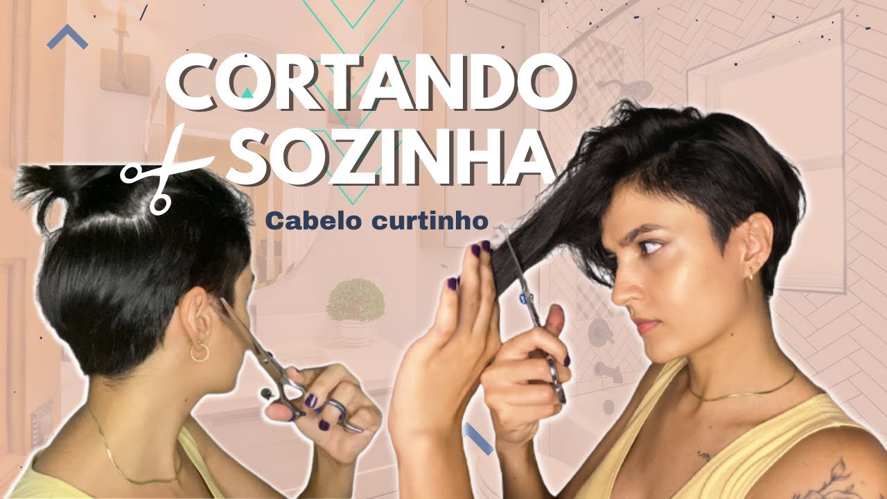 COMO RETOCO MEU CORTE CURTO SOZINHA | Cortando o cabelo em casa - YouTube