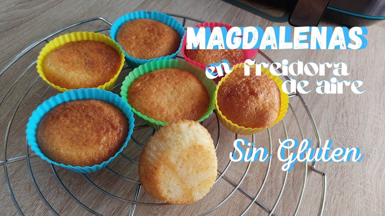 Magdalenas sin gluten en freidora aire. Fáciles y rápidas