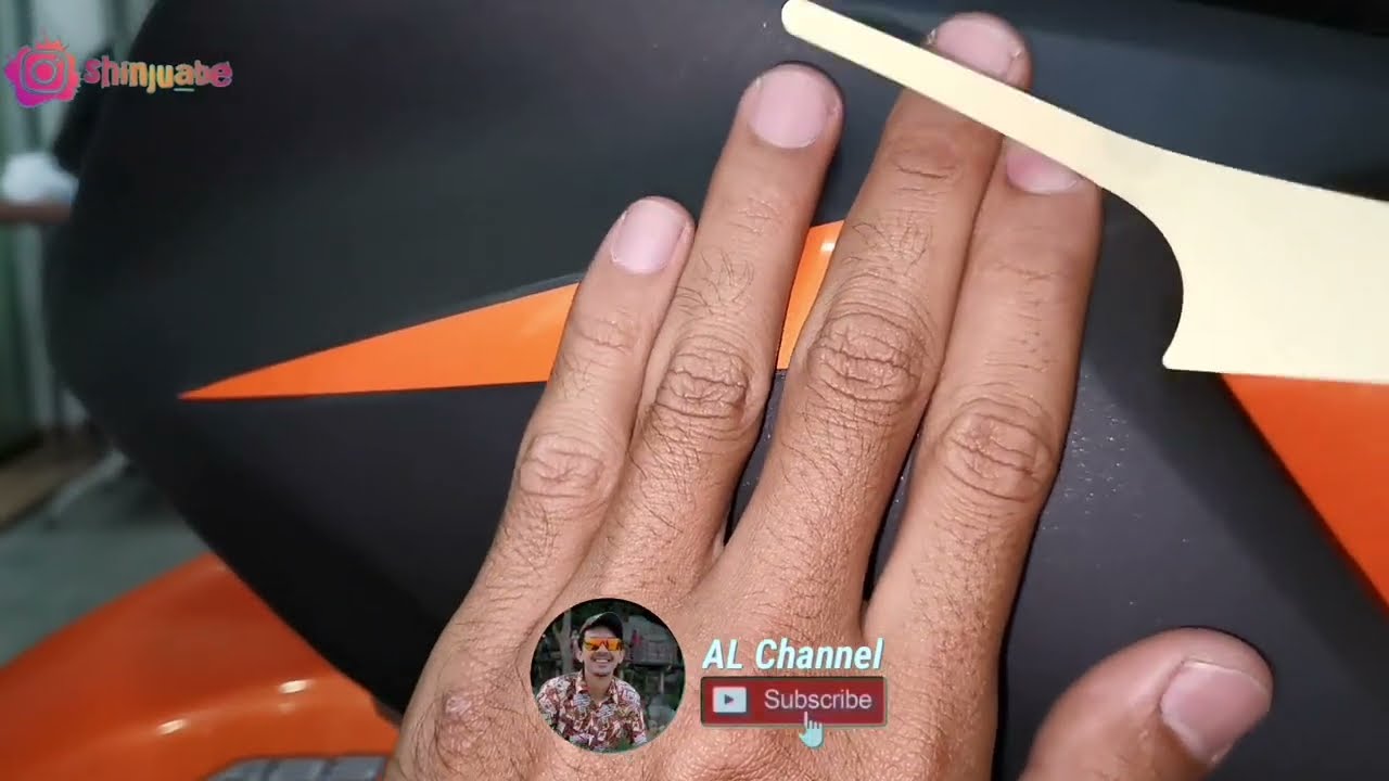 Cara buka pasang tukar cover & tampal stripe nvx aerox 155 v2 orange