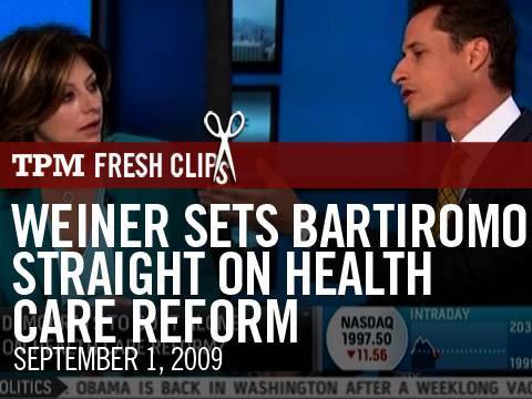 Weiner Sets Bartiromo Straight on Health Care Reform