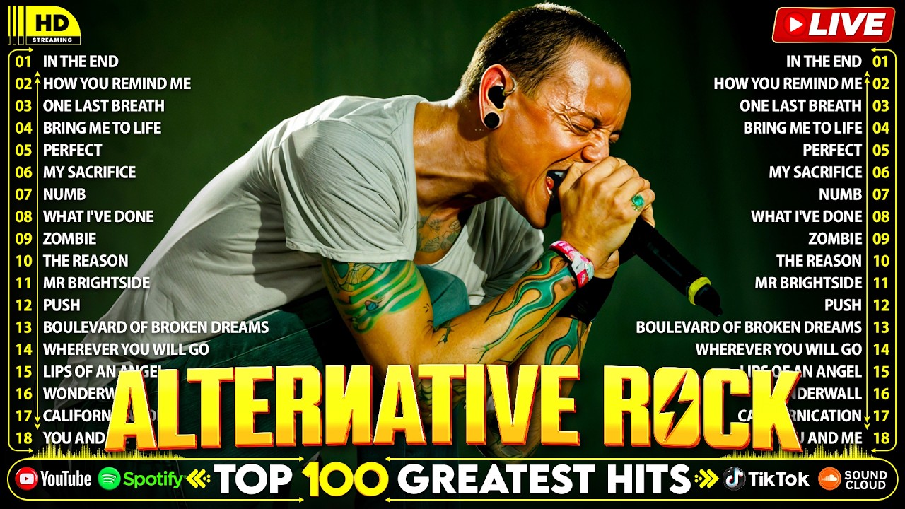 Alternative Rock Of The 90s 2000s ⚡⚡Linkin park, Creed, AudioSlave, Hinder, Evanescence #altrock