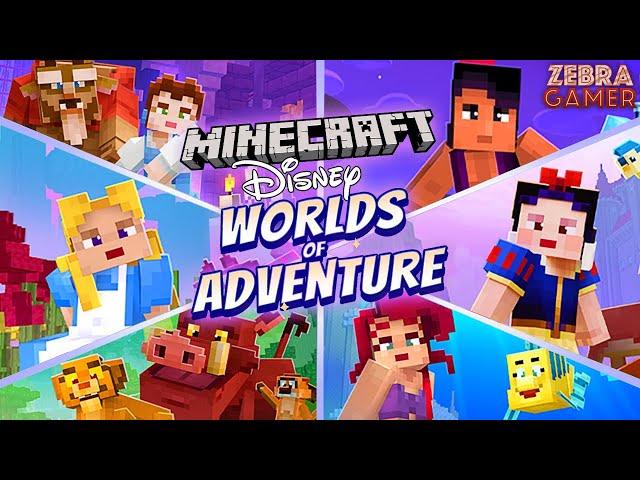 Disney Worlds of Adventure DLC!! - Zebra's Minecraft Fun - YouTube