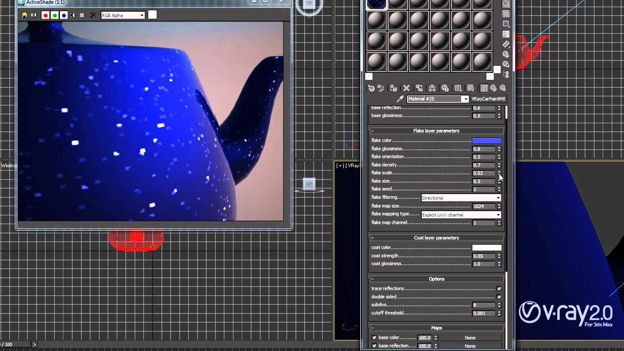 Vray 2 V-Ray 2.0 for 3ds Max -- 카 페인트 메테리얼 - YouTube