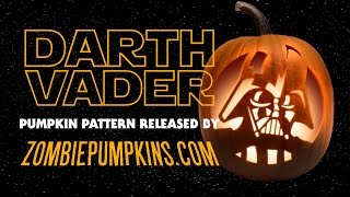 Darth Vader Pumpkin Pattern by ZombiePumpkins.com