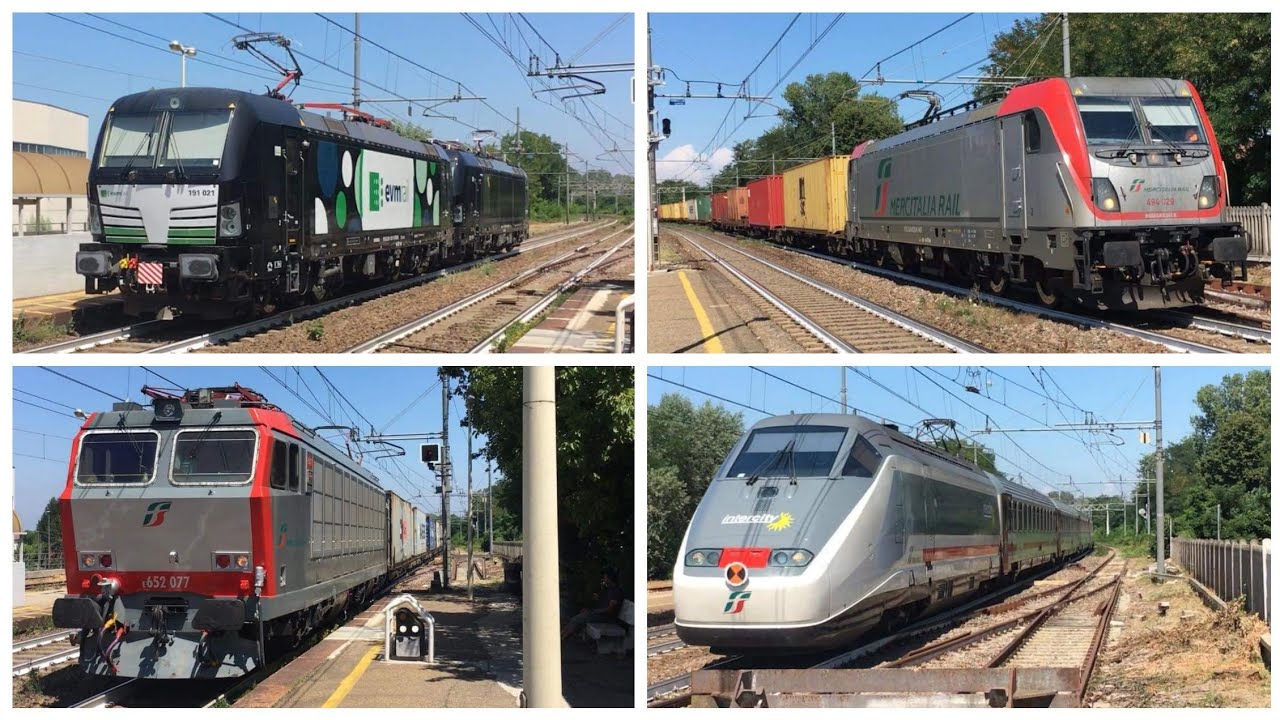 Un pomeriggio pieno di transiti nella stazione di Bressana-Bottarone (linea MI-GE)
