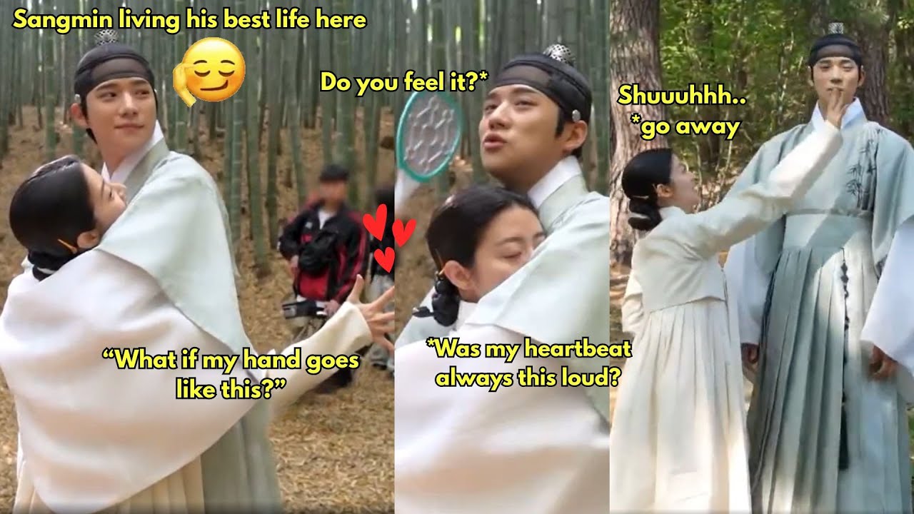 Not Nam Jihyun casually continuing a discussion while drowning in the arms of 190cm-tall Sangmin😭☝🏻