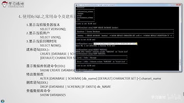 8 MySQL常用命令及建库操作