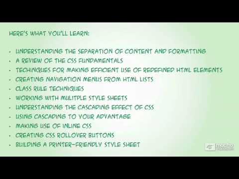 Dreamweaver CS5 201: Exploring CSS - 1. Welcome to Adobe Dreamweaver ...