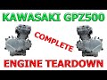 Kawasaki GPZ500 Teardown. Restoration on a Budged.. Complete Disassembly.