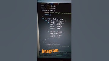 Anagram program in C #coding #hackerrank #datastructures #cprogramming