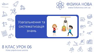 картинка: Фізика 8 НУШ. Урок №6. Узагальнення та систематизація знань з теми 
